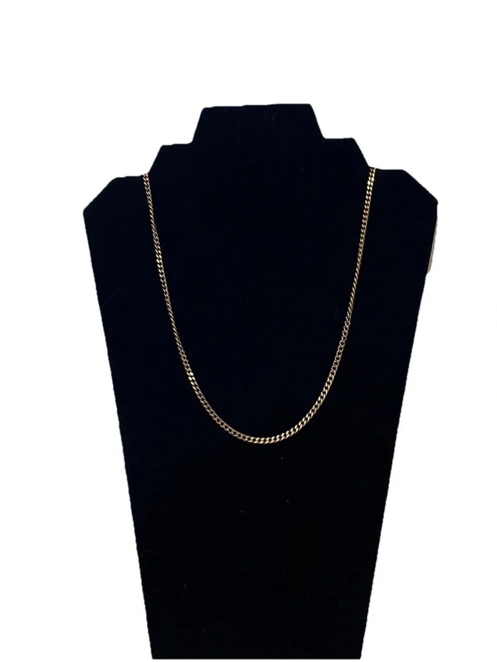 Chain Gold 18k Gold Plated Stainless Steel Curb Cuban 23 Inches. Minimalist.